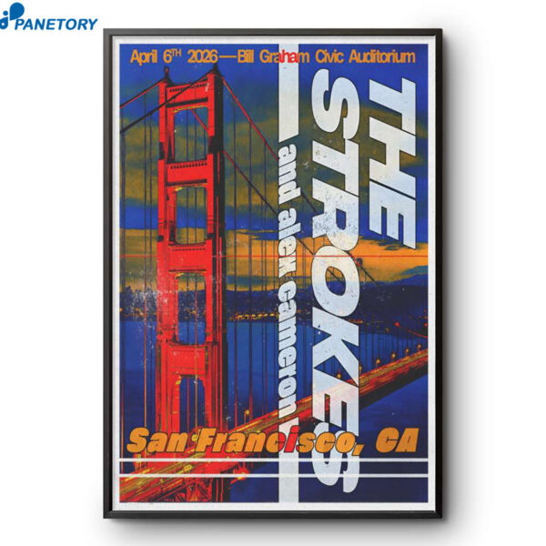 The Strokes Bill Graham Civic Auditorium San Francisco CA Apr 6 2026 Poster