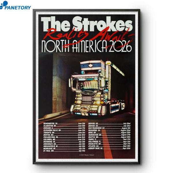 The Strokes North America Tour 2026 Poster