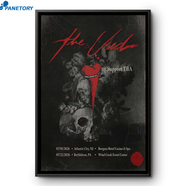 The Used Two Headline Shows This Summer 26 Poster