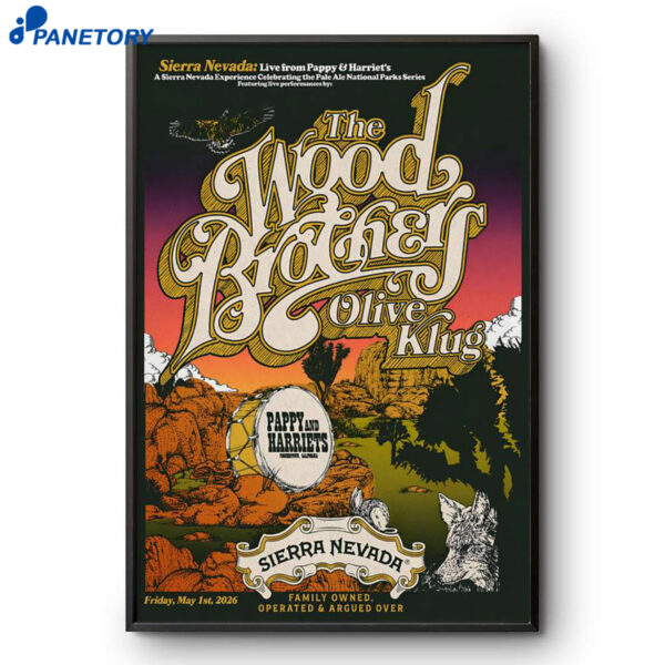 The Wood Brothers Pioneertown CA May 1 2026 Poster