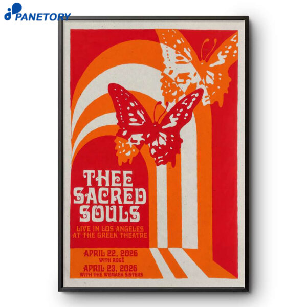 Thee Sacred Souls Tour Los Angeles CA Apr 22-23 2026 Poster