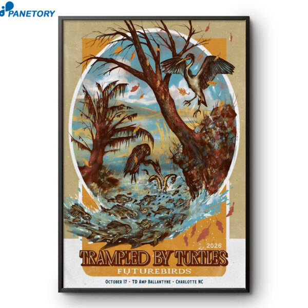 Trampled By Turtles Charlotte NC Oct 17 2026 Poster