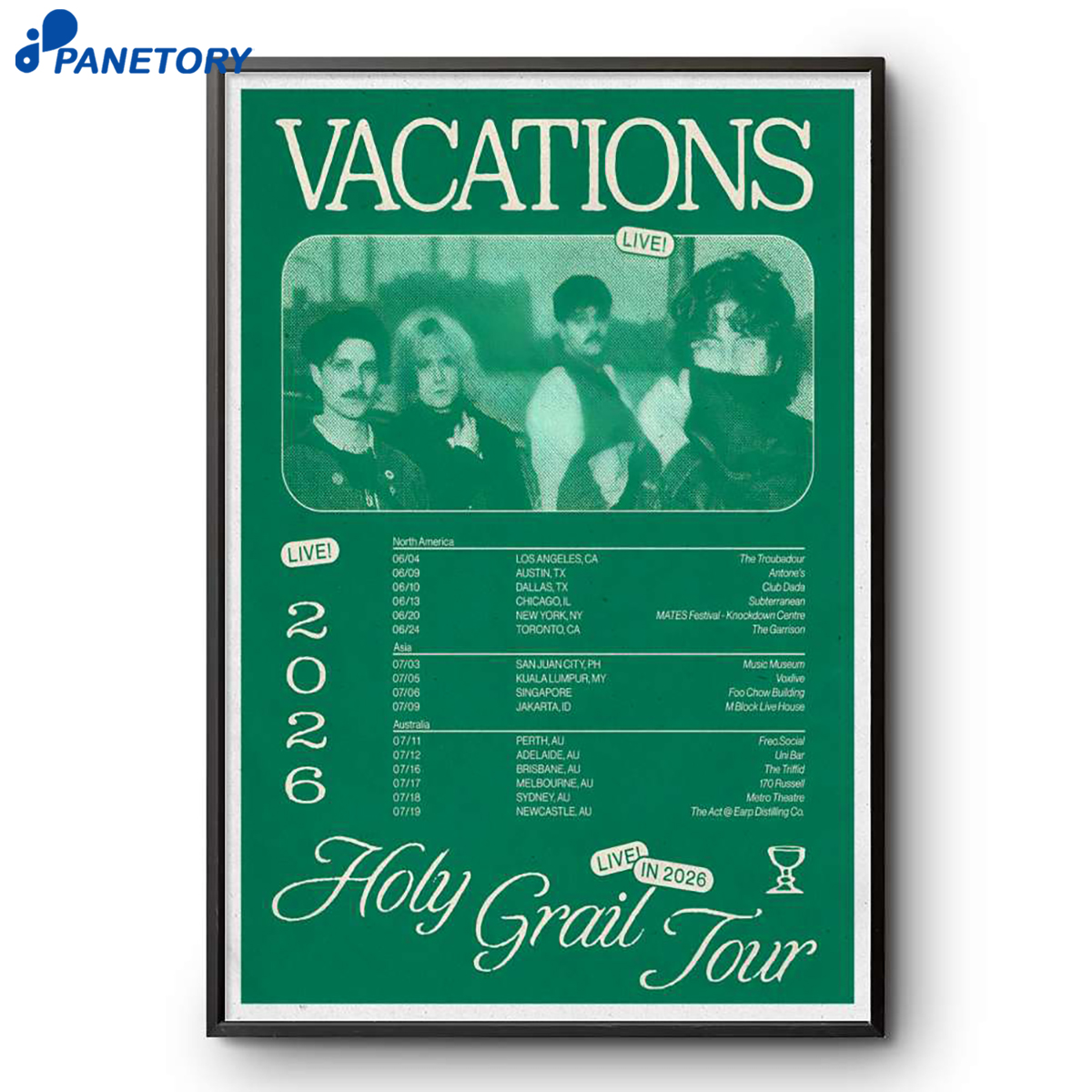 Vacations Holy Grail Tour 2026 Poster 2 Vacations Holy Grail Tour 2026 Poster