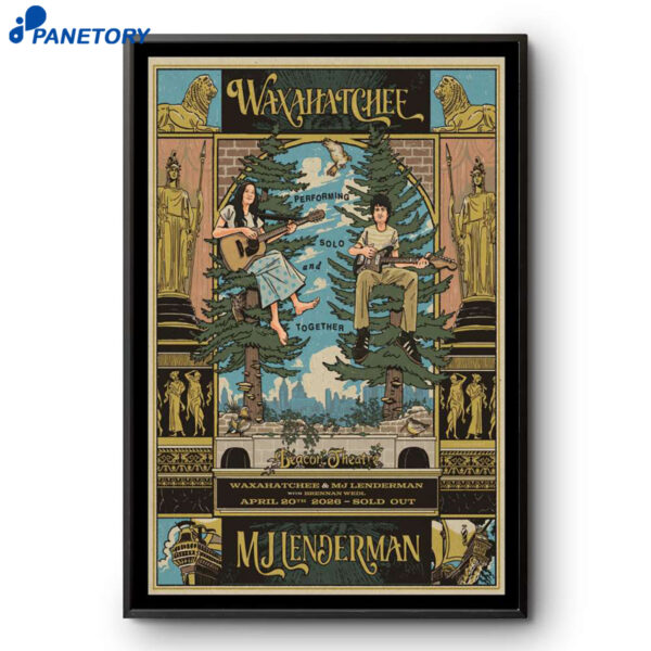 Waxahatchee & MJ Lenderman Beacon Theatre Apr 20 2026 Poster