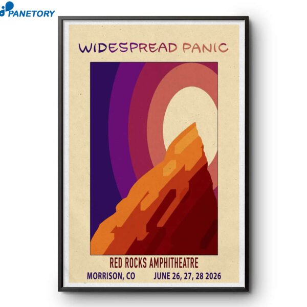 Widespread Panic Red Rocks Jun 26-28 2026 Poster