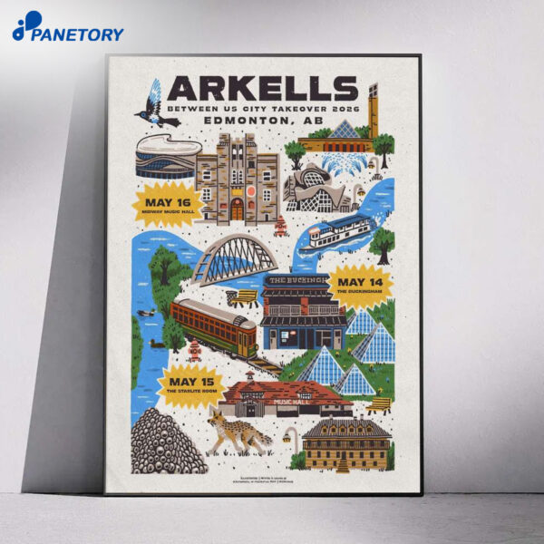 Arkells Between Us City Takeover Edmonton AB May 14 16 2026 Poster