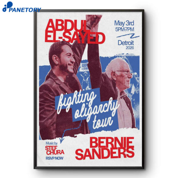 Bernie Sanders & Abdul El-sayed Detroit 2026 Poster