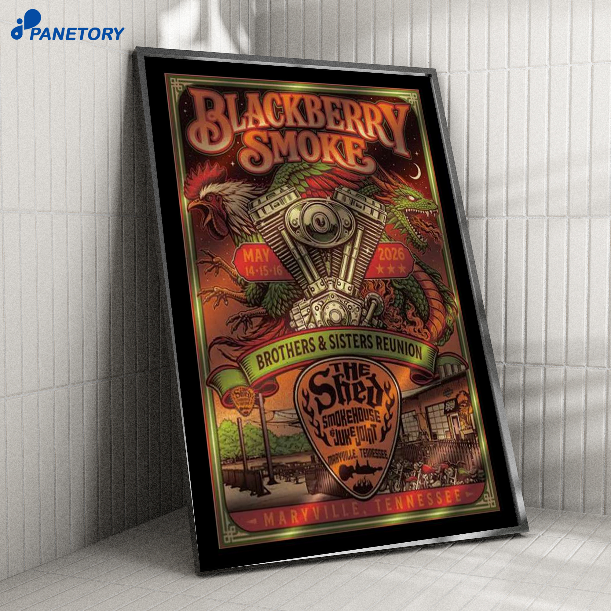 Blackberry Smoke Concert Maryville Tennessee May 14 16 2026 Poster Blackberry Smoke Concert Maryville Tennessee May 14 16 2026 Poster