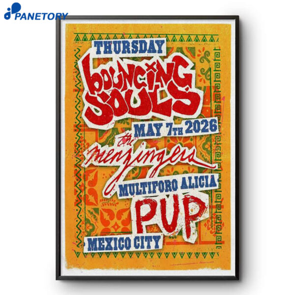 Bouncing Souls Mexico City May 7 2026 Poster