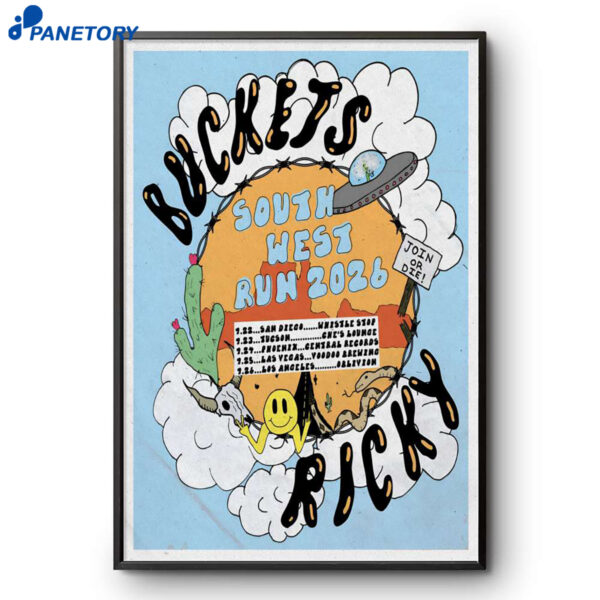 Buckets South West Run Tour 2026 Poster