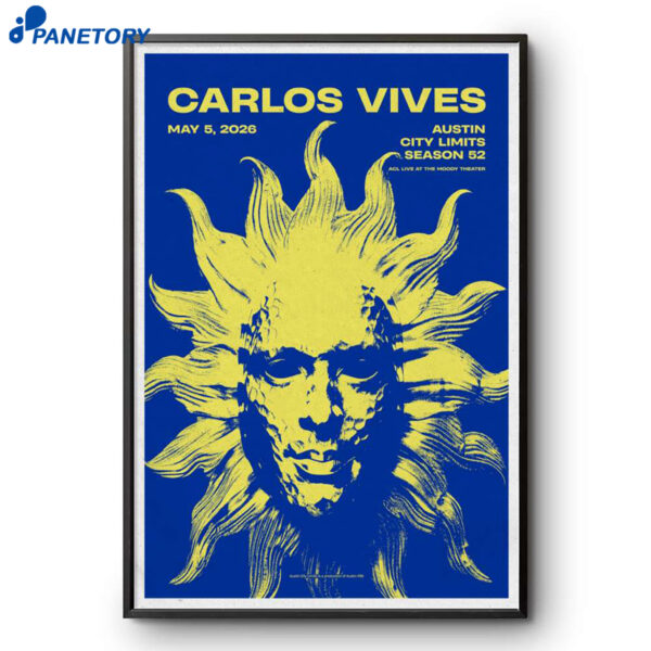 Carlos Vives Austin TX City Limits May 5 2026 Poster