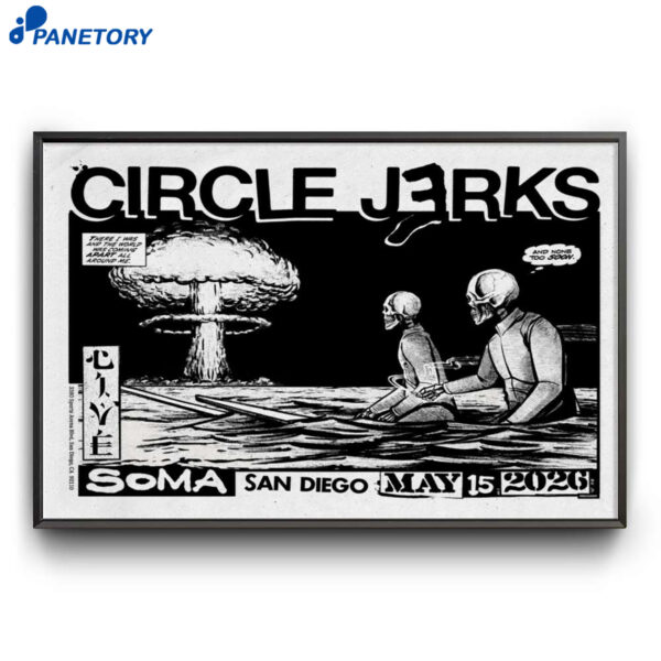 Circle Jerks San Diego CA May 15 2026 Poster