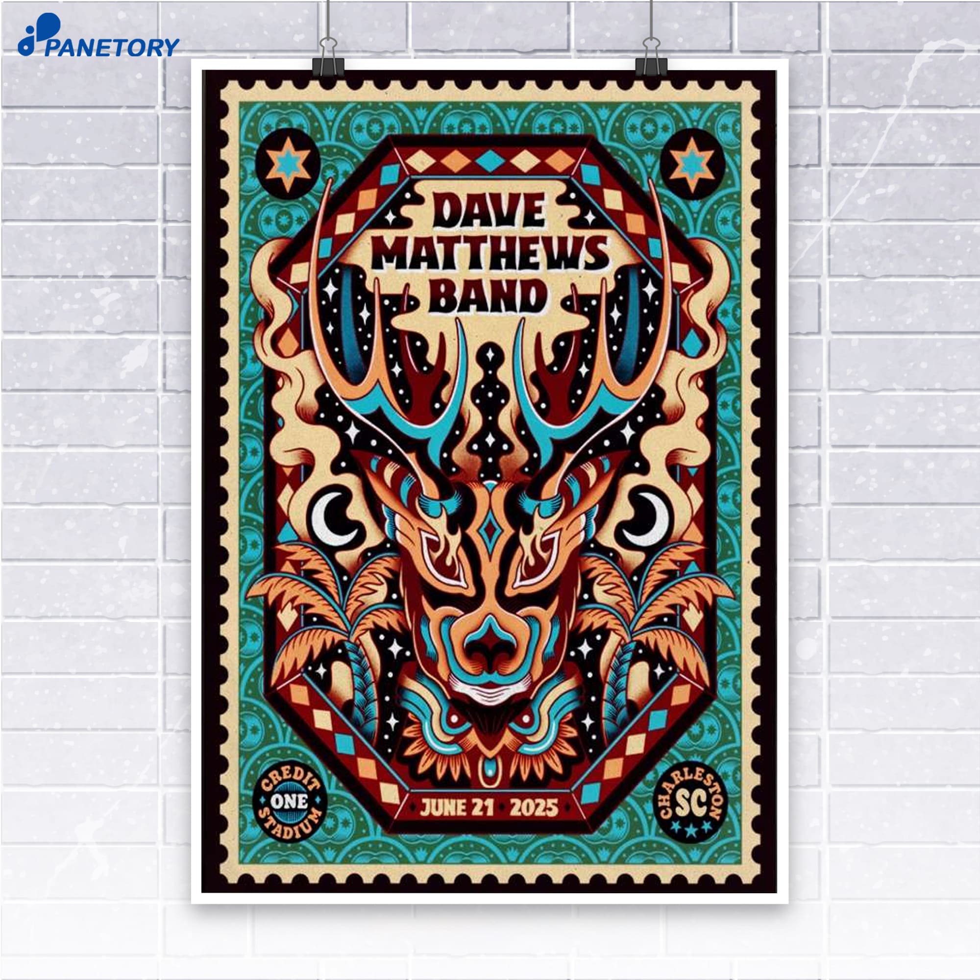 Dave Matthews Band Credit One Stadium Charleston Sc Jun 21 2025 Poster Dave Matthews Band Credit One Stadium Charleston Sc Jun 21 2025 Poster