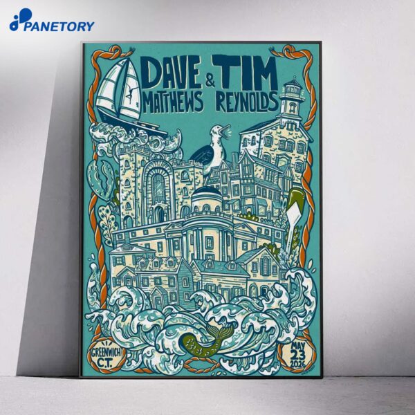 Dave Matthews Band Greenwich CT May 23 2026 Poster