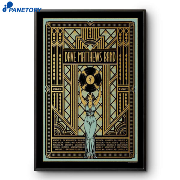 Dave Matthews Band Tour May Tour 2026 Poster