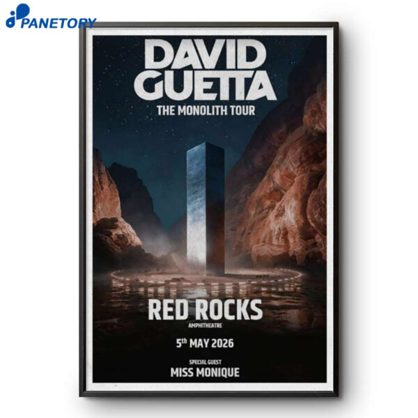 David Guetta Show Red Rocks May 5 2026 Poster