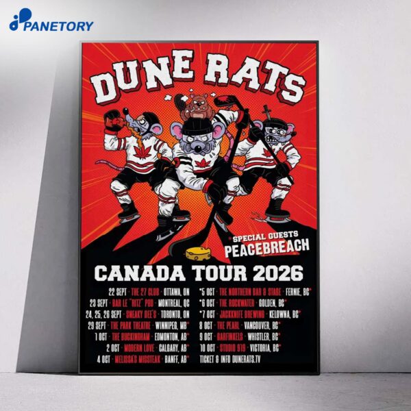Dune Rats Canada Tour 2026 Poster