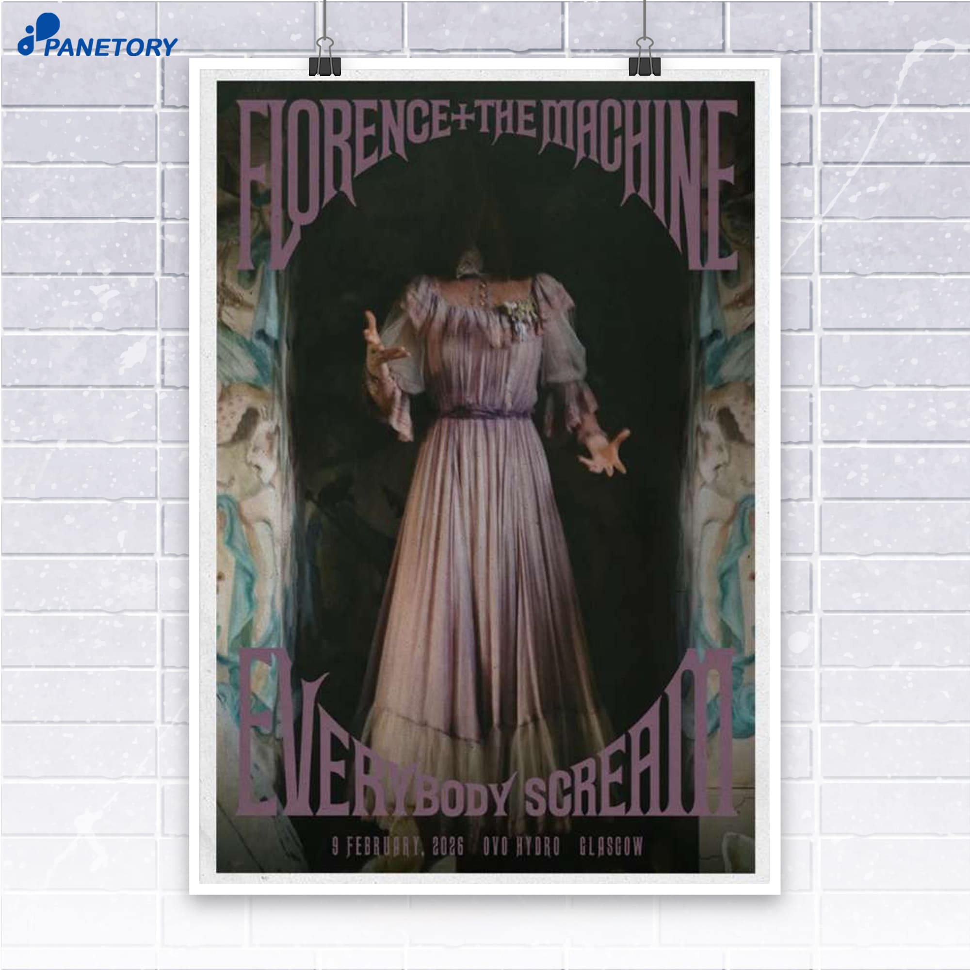 Florence The Machine Concert Glasgow Scotland Feb 09 2026 Poster Florence The Machine Concert Glasgow Scotland Feb 09 2026 Poster
