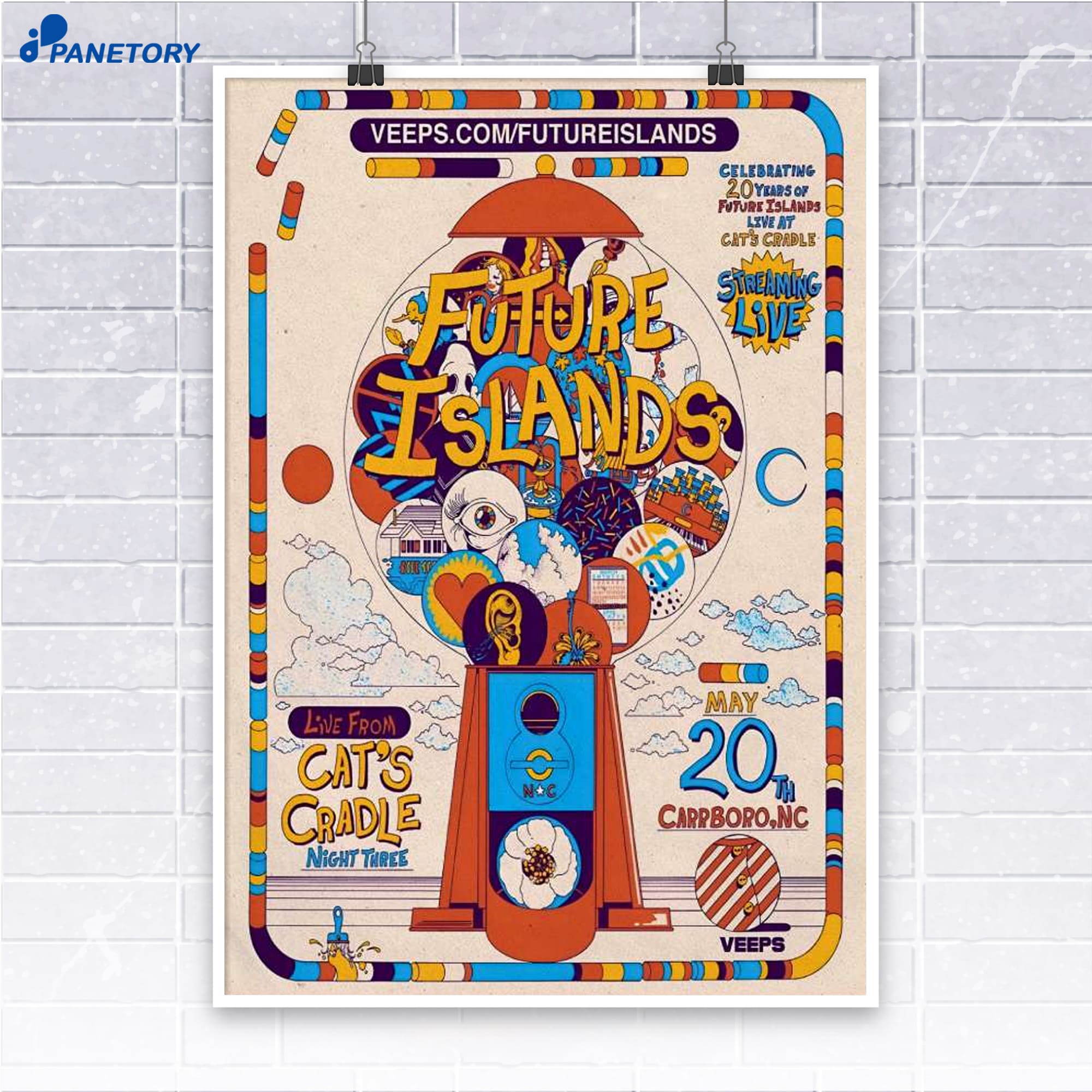 Future Islands Carrboro Nc Tour May 20 2026 Poster Future Islands Carrboro Nc Tour May 20 2026 Poster