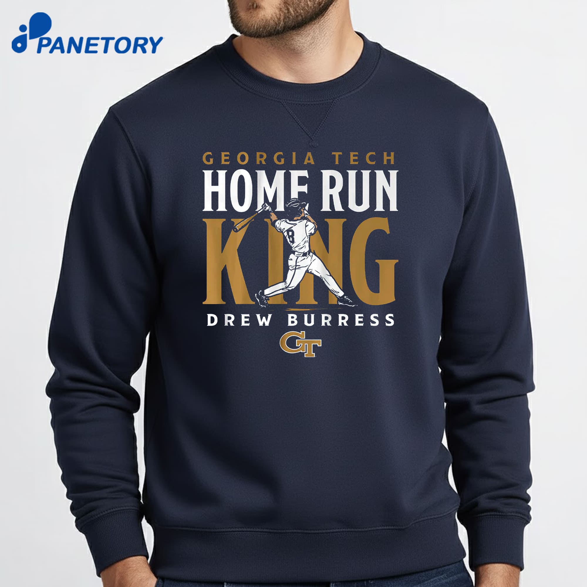 Georgia Tech Baseball Drew Burress Home Run King T-Shirt 6 Georgia Tech Baseball Drew Burress Home Run King T-Shirt 2