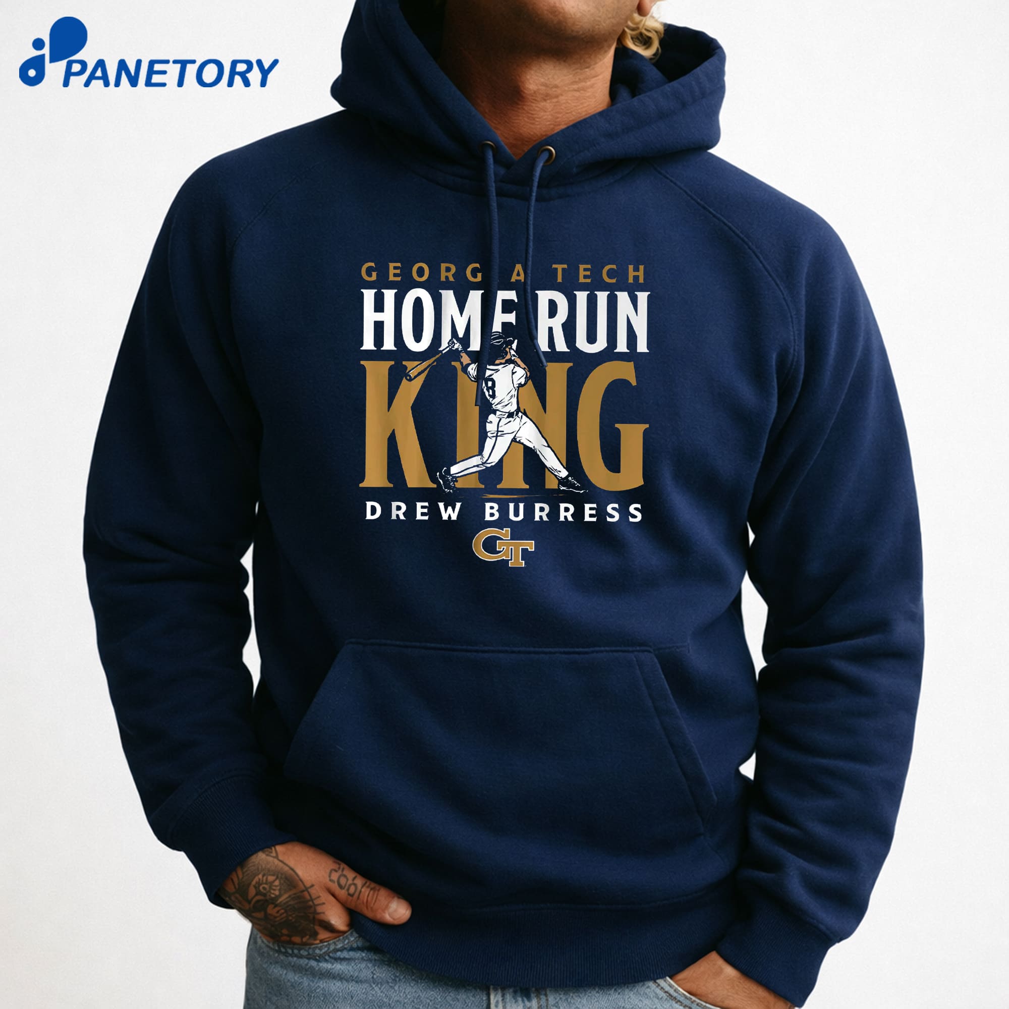 Georgia Tech Baseball Drew Burress Home Run King T-Shirt 7 Georgia Tech Baseball Drew Burress Home Run King T-Shirt 3