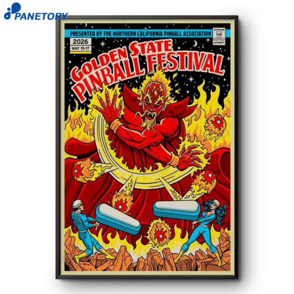 Golden State Pinball Lodi CA May 16 17 2026 Poster