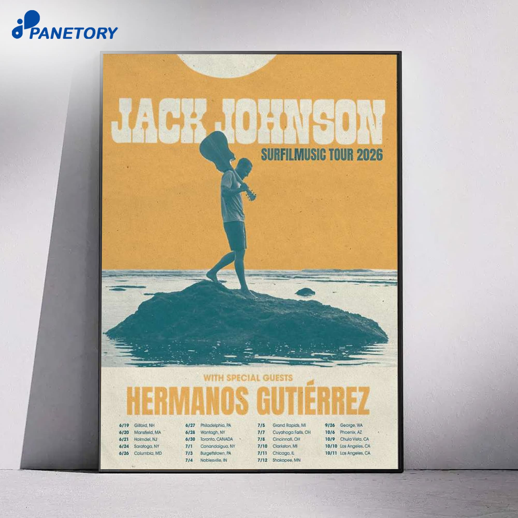 Jack Johnson Surfilmusic Tour Los Angeles Hollywood Bowl 2026 Poster 4 Jack Johnson Surfilmusic Tour Los Angeles Hollywood Bowl 2026 Poster 1