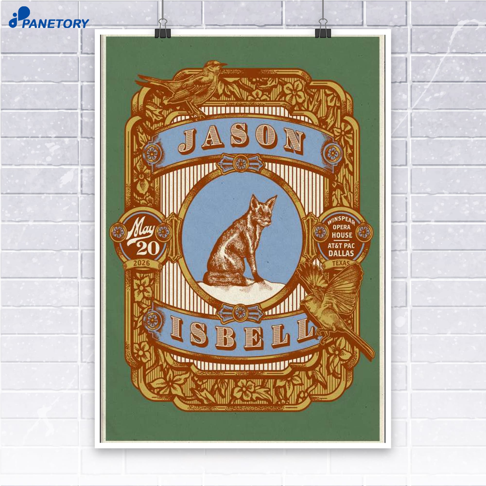 Jason Isbell Dallas Texas Tour May 20 2026 Poster Jason Isbell Dallas Texas Tour May 20 2026 Poster