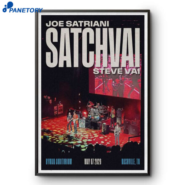 Joe Satriani Nashville TN May 7 2026 Poster