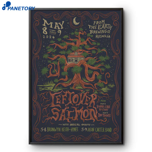 Leftover Salmon Roswell GA May 8-9 2026 Tour Poster