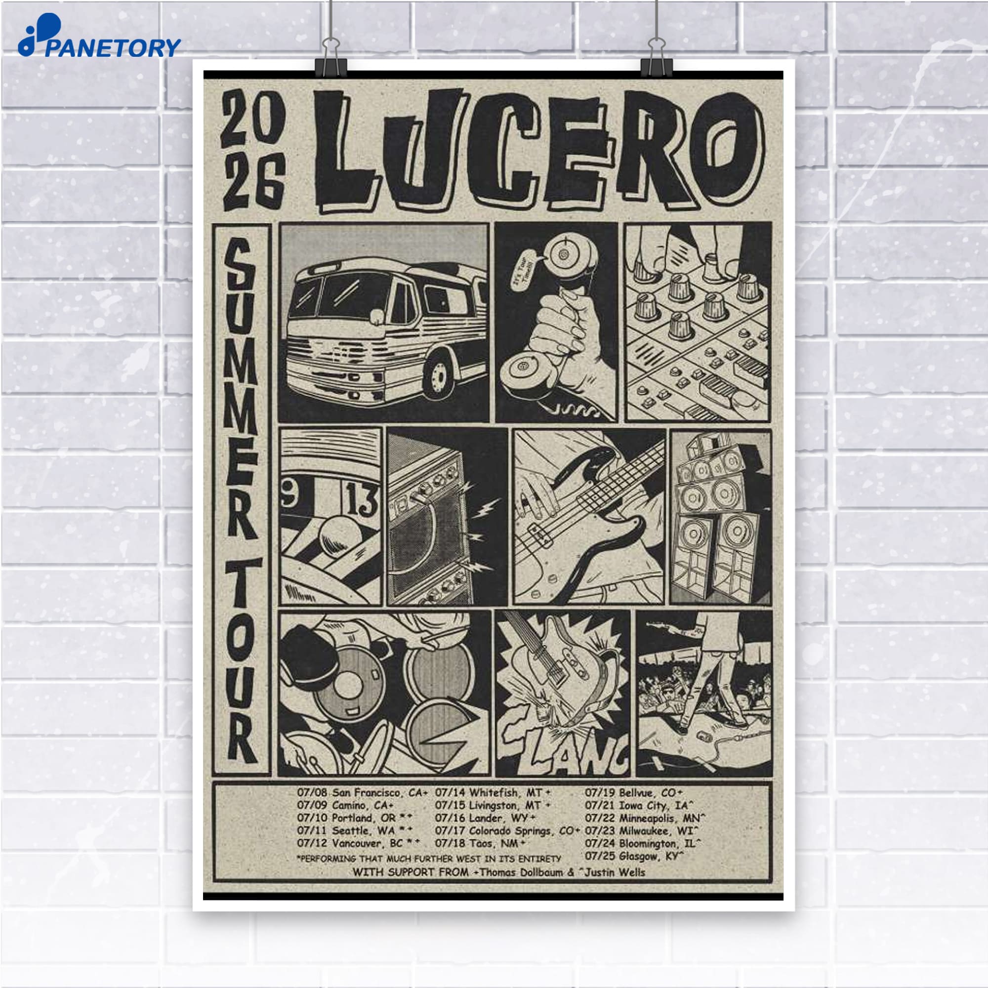 Lucero Summer Tour 2026 Poster Lucero Summer Tour 2026 Poster