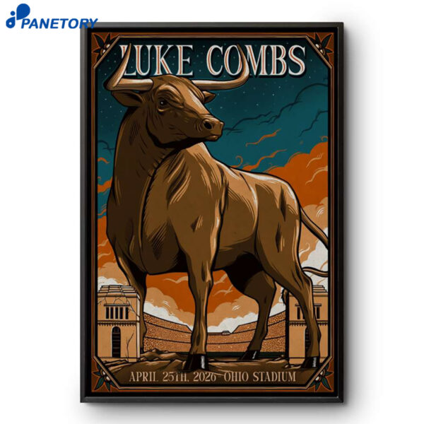 Luke Combs My Kinda Saturday Night Tour Columbus OH Apr 25 2026 Poster