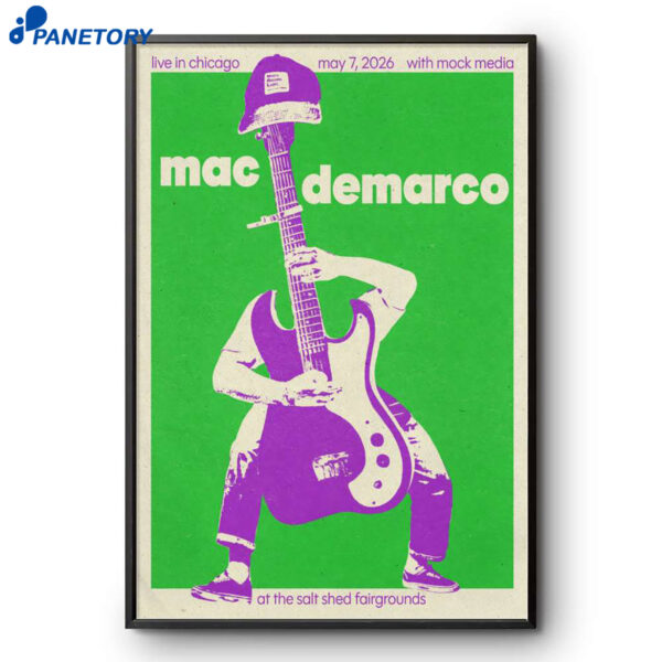 Mac Demarco Chicago IL Tour May 7 2026 Poster