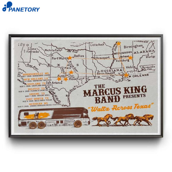 Marcus King Band Billy Bost Texas May 8 2026 Poster
