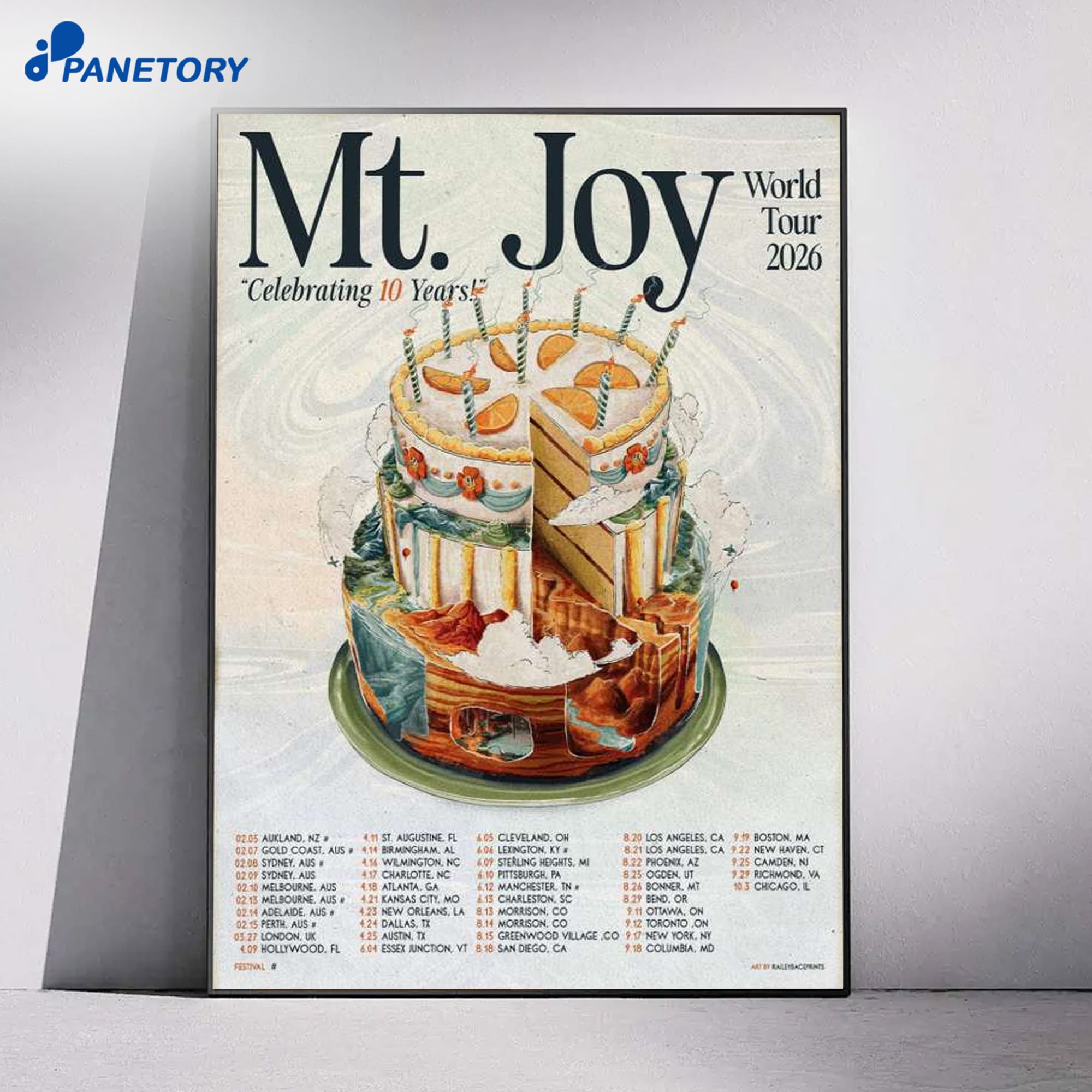 Mt Joy Celebrating 10 Years World Tour 2026 Poster 4 Mt Joy Celebrating 10 Years World Tour 2026 Poster 1