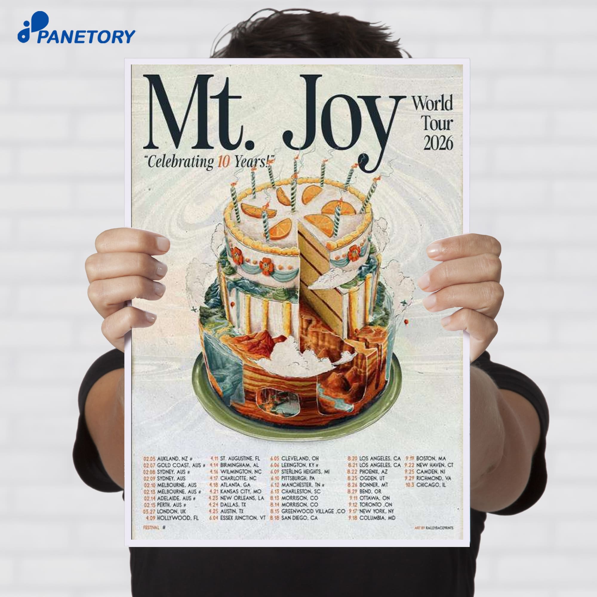 Mt Joy Celebrating 10 Years World Tour 2026 Poster Mt Joy Celebrating 10 Years World Tour 2026 Poster