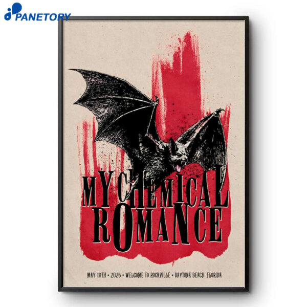 My Chemical Romance Daytona Beach FL May 10 2026 Poster