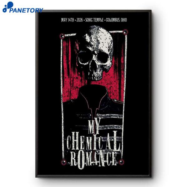 My Chemical Romance Sonic Temple Festival Columbus OH May 14 2026 Poster