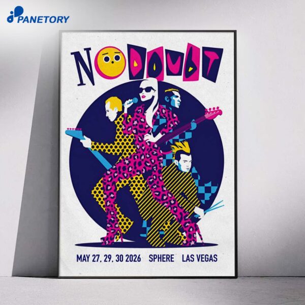 No Doubt Sphere Las Vegas NV May 27-30 2026 Poster