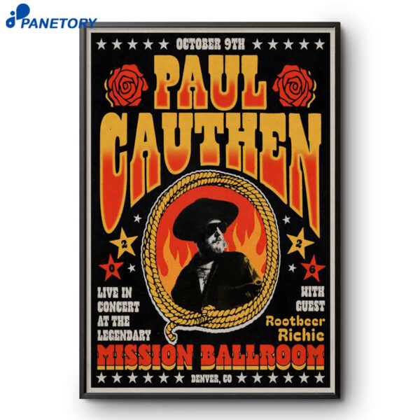 Paul Cauthen Denver CO Oct 9 2026 Poster