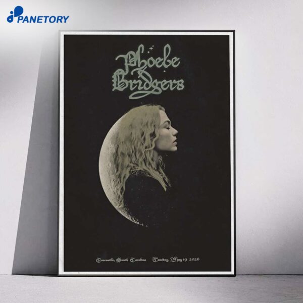 Phoebe Bridgers Greenville SC May 19 2026 Poster
