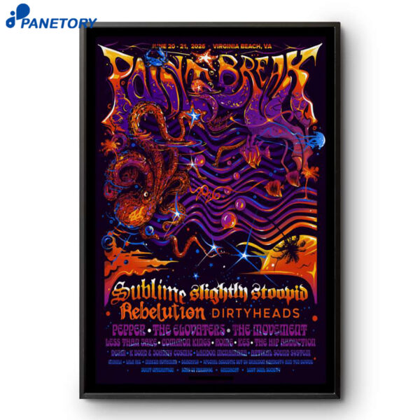 Point Break Music Festival Virginia Beach VA Jun 20-21 2026 Poster