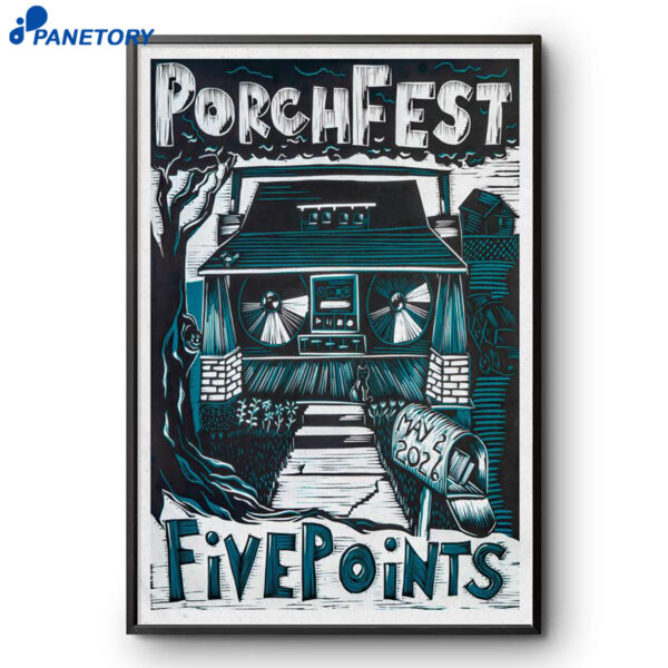 Porchfest Fivepoints Huntsville AL May 2 2026 Poster