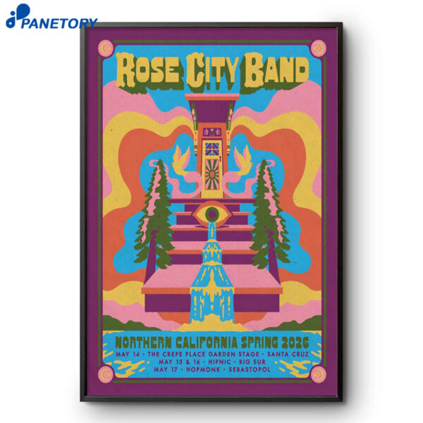 Rose City Band Northern California Spring Tour 2026 Poster