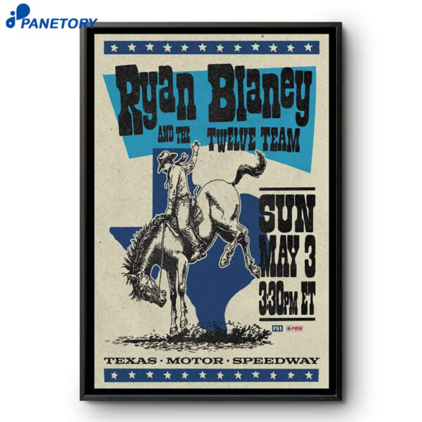 Ryan Blaney Texas Motor May 3 2025 Poster