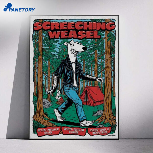 Screeching Weasel Seattle WA May 22 2026 Poster