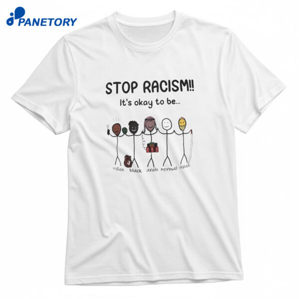 Stop Racism It’s Okay To Be T-Shirt