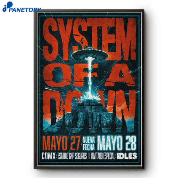 System Of A Down Mexico City May 27-28 2026 Poster