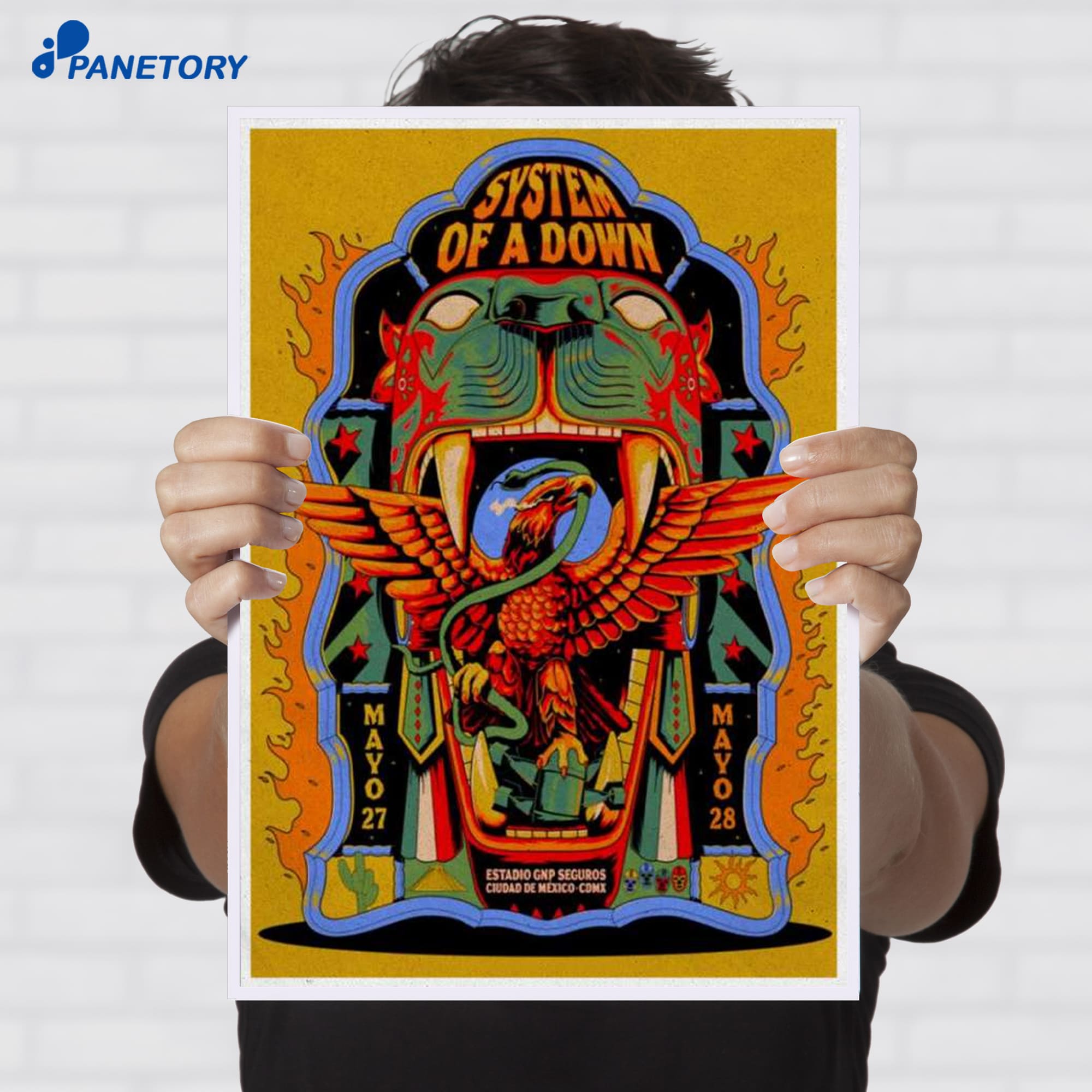 System Of A Down Mexico City Tour May 27 - 28 2026 Poster System Of A Down Mexico City Tour May 27 - 28 2026 Poster