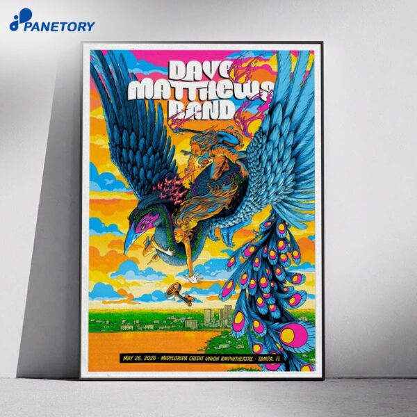 Tampa Fl Dave Matthews Band May 26 2026 Poster